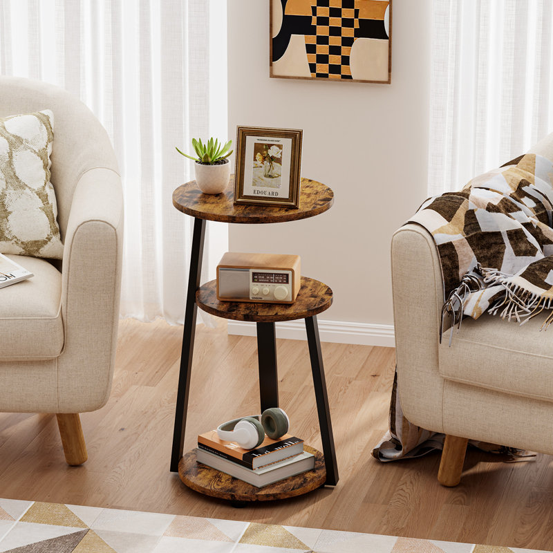 Tiered round side table sales